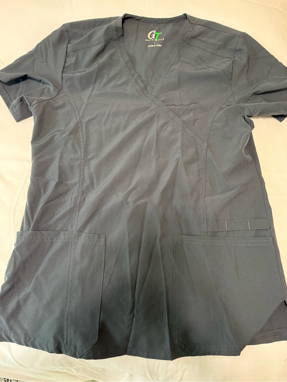 GT Performance Gray scrub top.